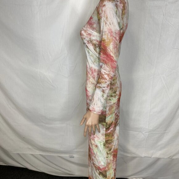 Blanc Clothing Long‑Sleeve Shimmer Mesh Dress – Multicolor – Size M – NWT - Picture 10 of 13